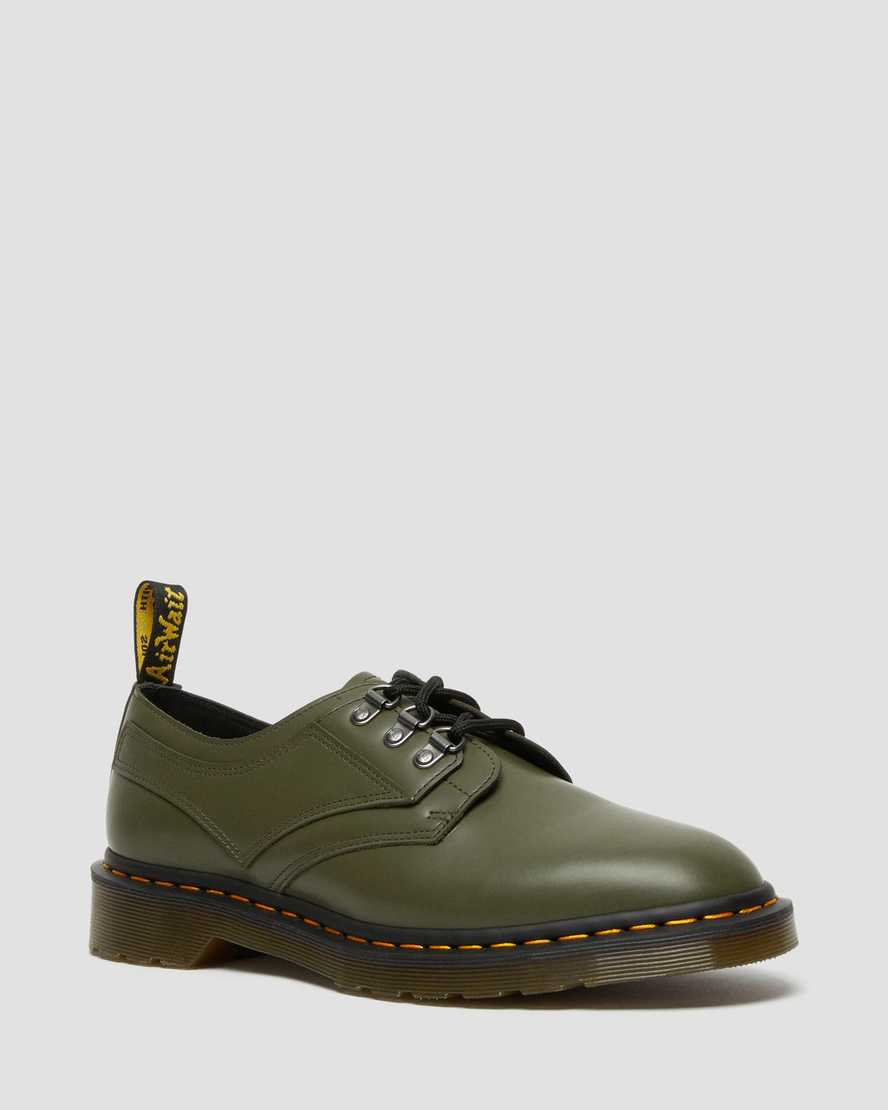 Dr. Martens 1461 Verso Smooth Lær Snøresko Herre Khaki [5482JCWQD]